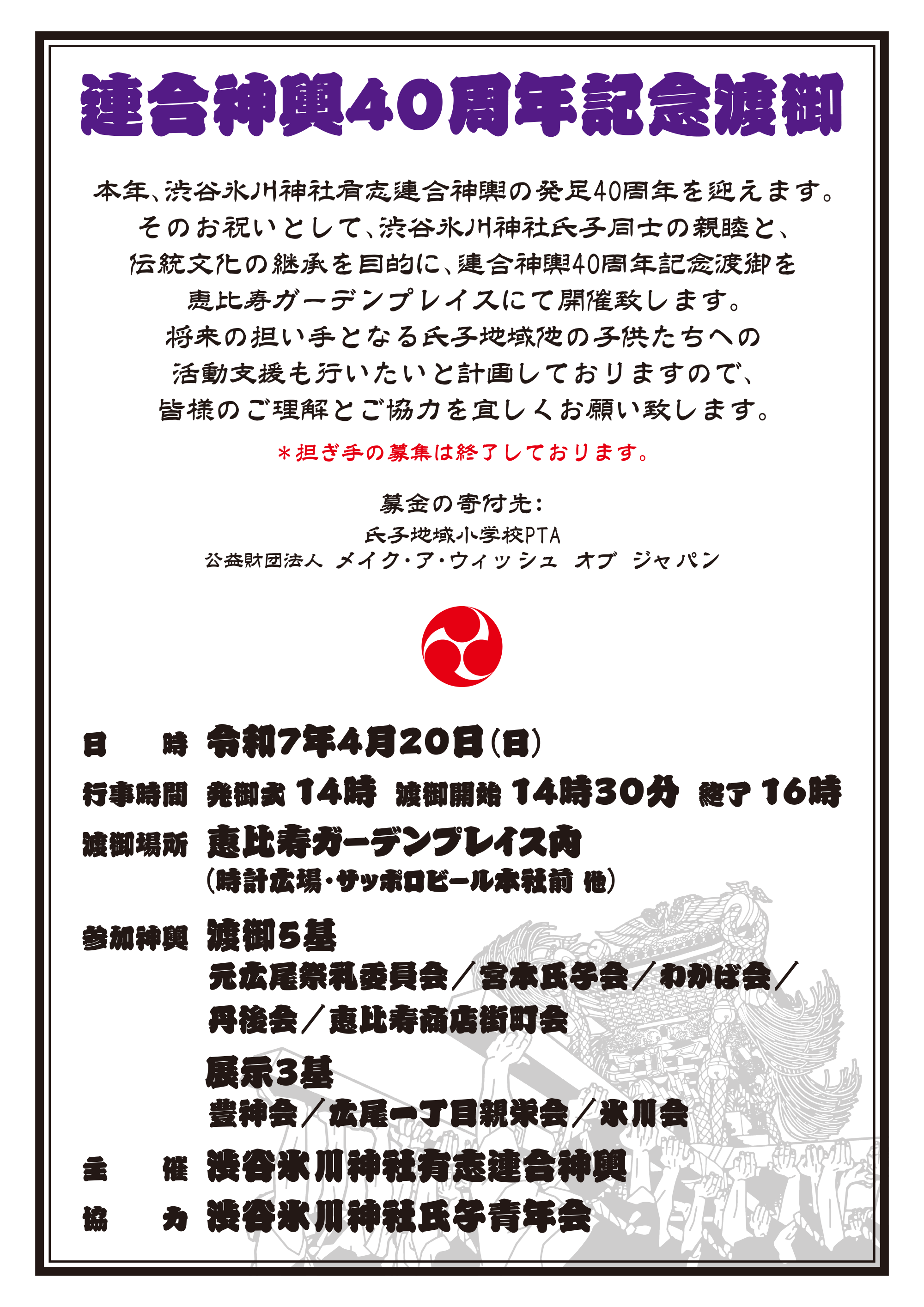 連合神輿40周年記念渡御